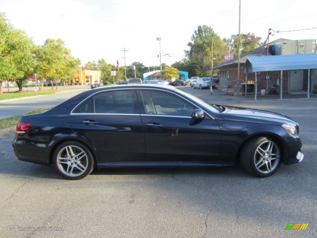 2014 E 350 4Matic Sport Sedan - Lunar Blue Metallic / Silk Beige/Espresso Brown photo #11