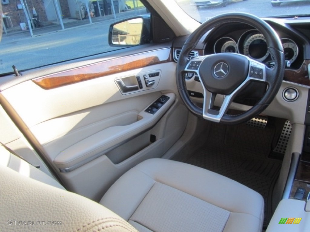 2014 E 350 4Matic Sport Sedan - Lunar Blue Metallic / Silk Beige/Espresso Brown photo #12