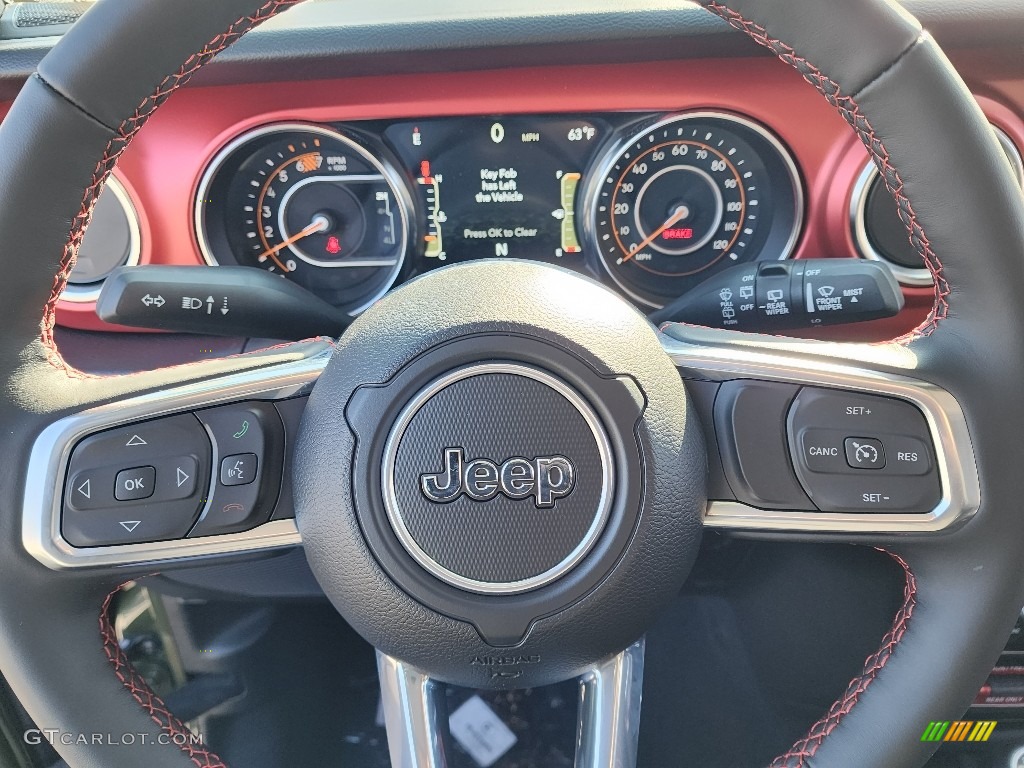 2023 Jeep Wrangler Unlimited Rubicon 4x4 Black Steering Wheel Photo #144992788