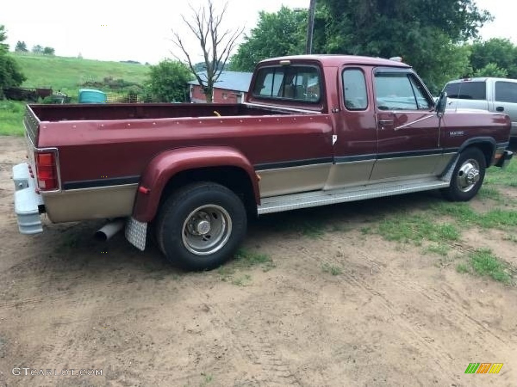 1993 Ram Truck D350 Extended Cab Dually - Dark Copper Pearl Metallic / Tan photo #2