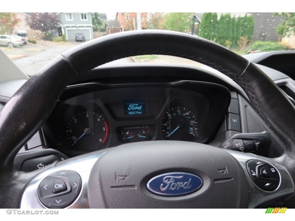 2017 Ford Transit Wagon XL 350 HR Long Conversion Pewter Steering Wheel Photo #144995624