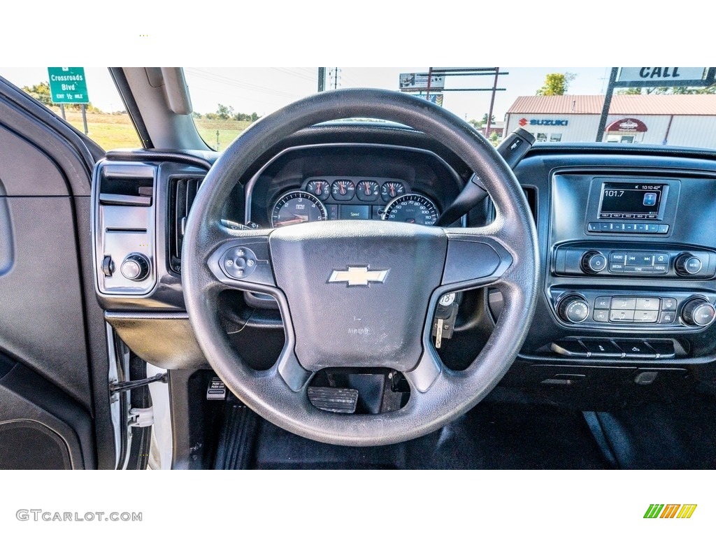 2017 Chevrolet Silverado 2500HD Work Truck Regular Cab Dark Ash/Jet Black Steering Wheel Photo #144996206