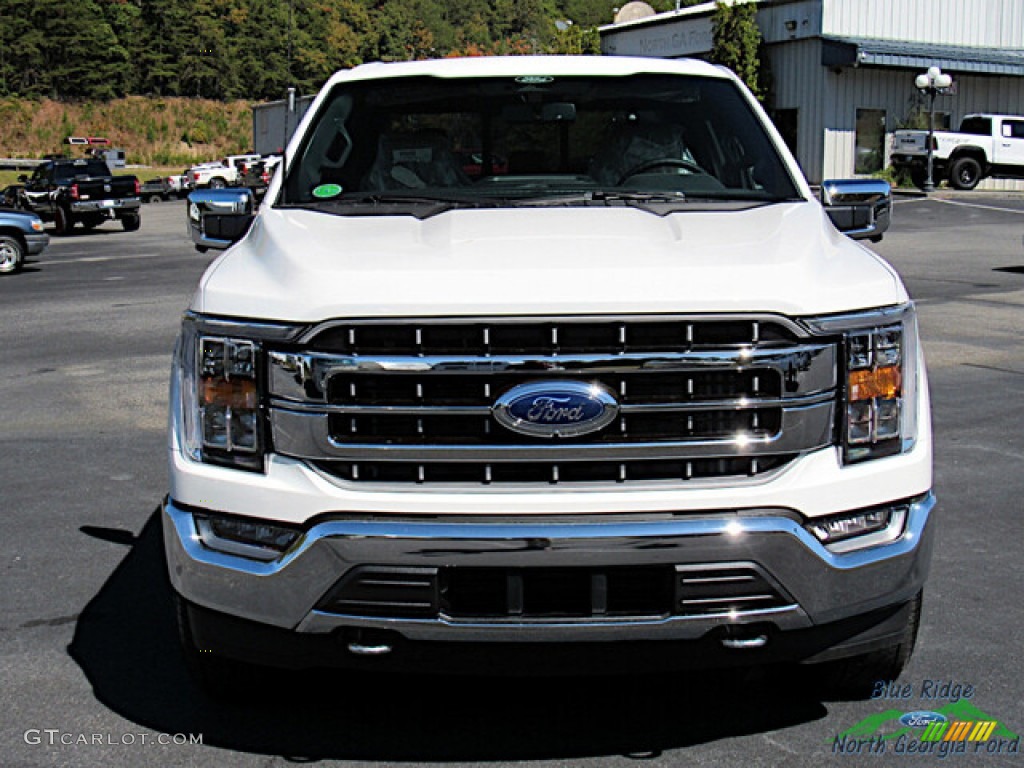 2022 F150 Lariat SuperCrew 4x4 - Star White Metallic / Black/Baja Tan photo #4