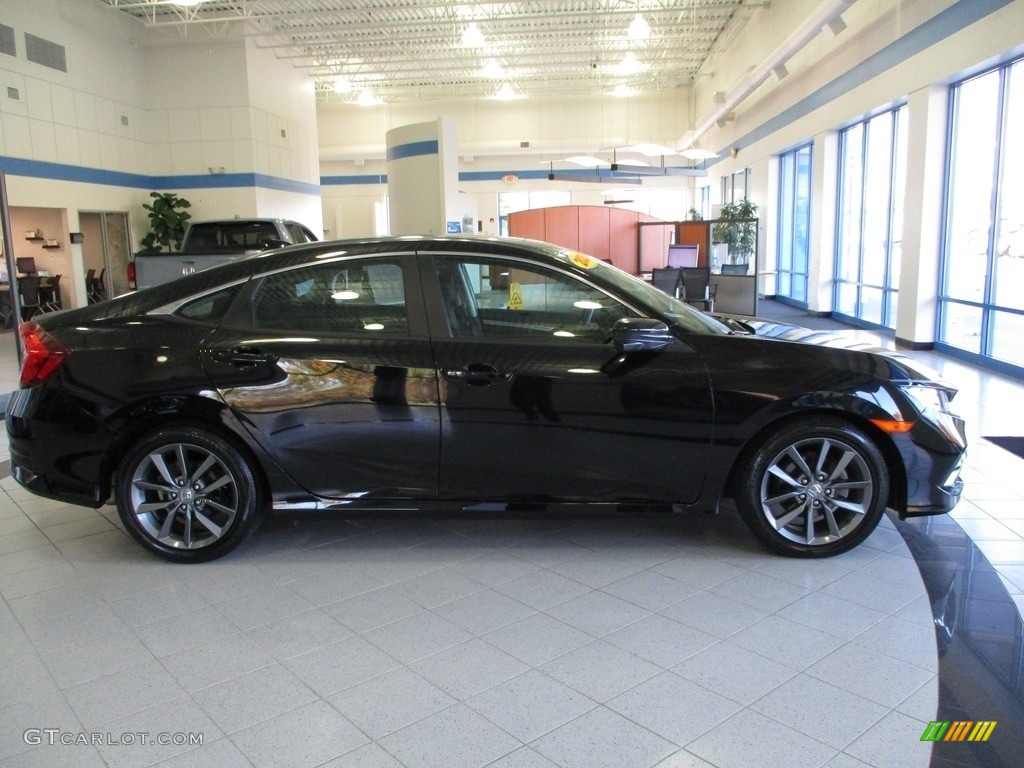 2020 Civic EX Sedan - Crystal Black Pearl / Black photo #4