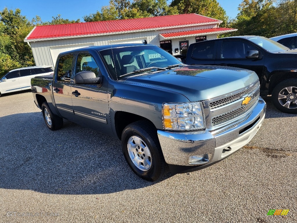 2013 Silverado 1500 LT Crew Cab 4x4 - Blue Granite Metallic / Ebony photo #24