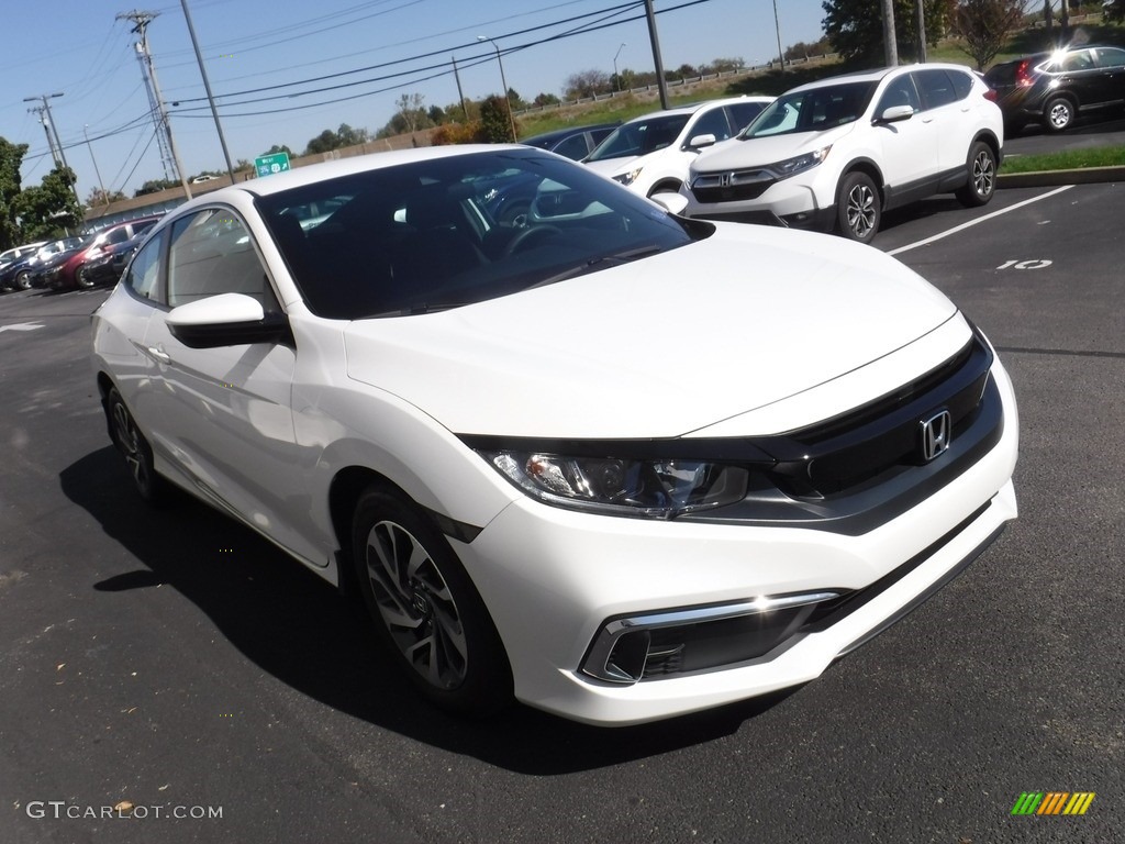 2020 Civic LX Coupe - Aegean Blue Metallic / Black photo #5