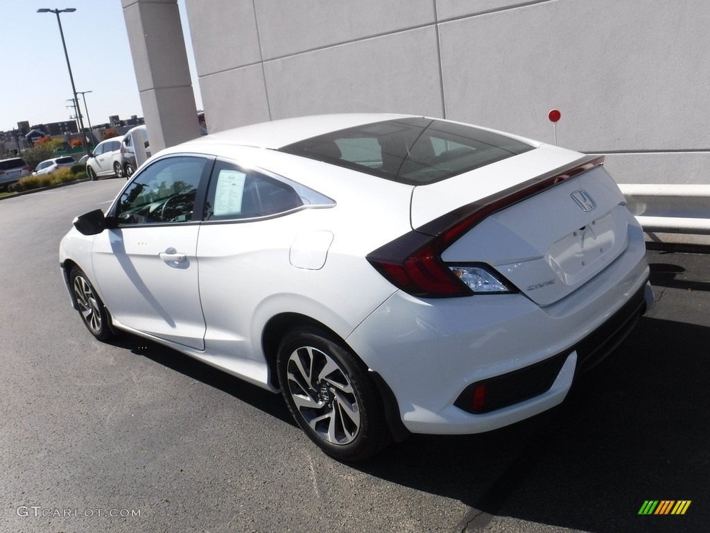 2020 Civic LX Coupe - Aegean Blue Metallic / Black photo #8