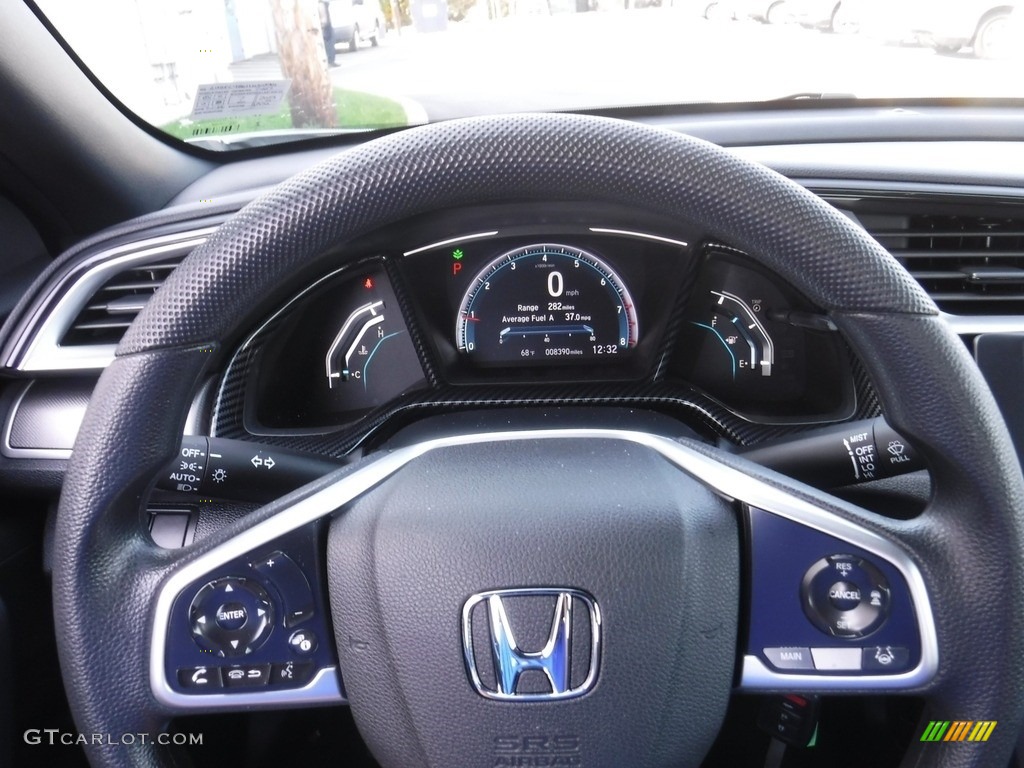 2020 Civic LX Coupe - Aegean Blue Metallic / Black photo #20