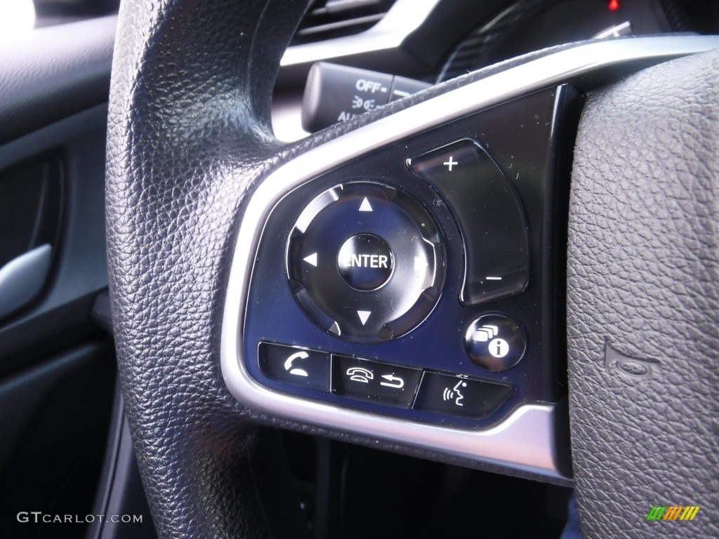 2020 Civic LX Coupe - Aegean Blue Metallic / Black photo #21