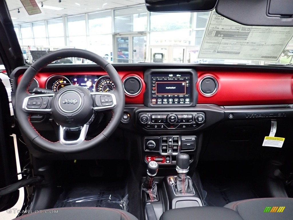 2023 Jeep Wrangler Unlimited Rubicon 4x4 Black Dashboard Photo #145003533