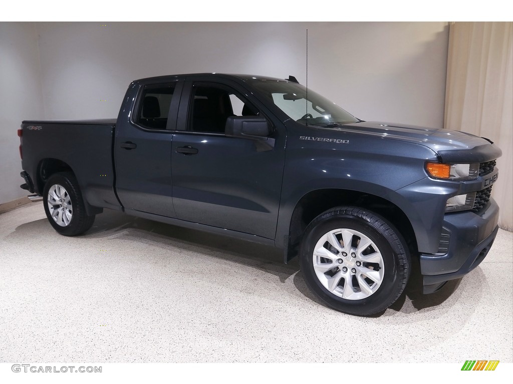2020 Silverado 1500 Custom Double Cab 4x4 - Shadow Gray Metallic / Jet Black photo #1