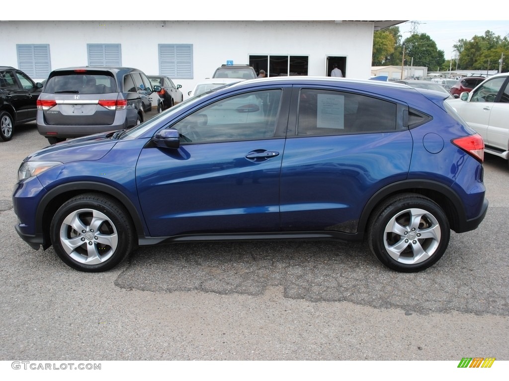 2016 HR-V EX-L Navi - Deep Ocean Pearl / Gray photo #2