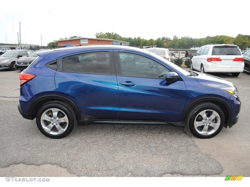 2016 HR-V EX-L Navi - Deep Ocean Pearl / Gray photo #6