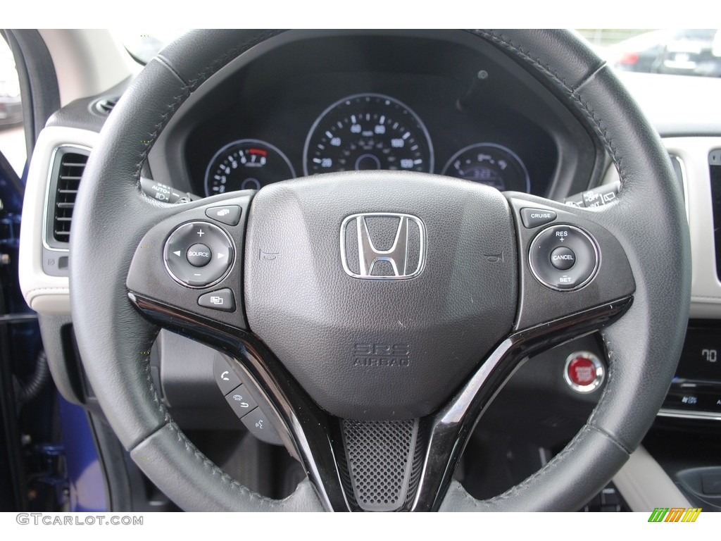 2016 HR-V EX-L Navi - Deep Ocean Pearl / Gray photo #12