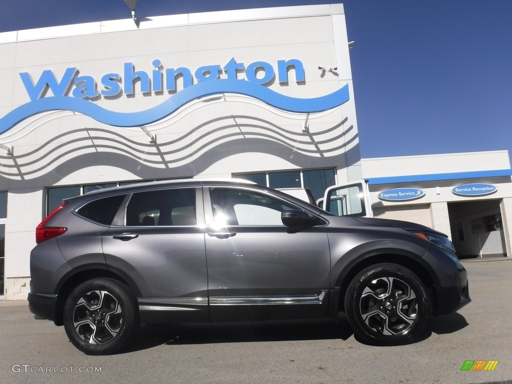 2017 CR-V Touring AWD - Modern Steel Metallic / Gray photo #2