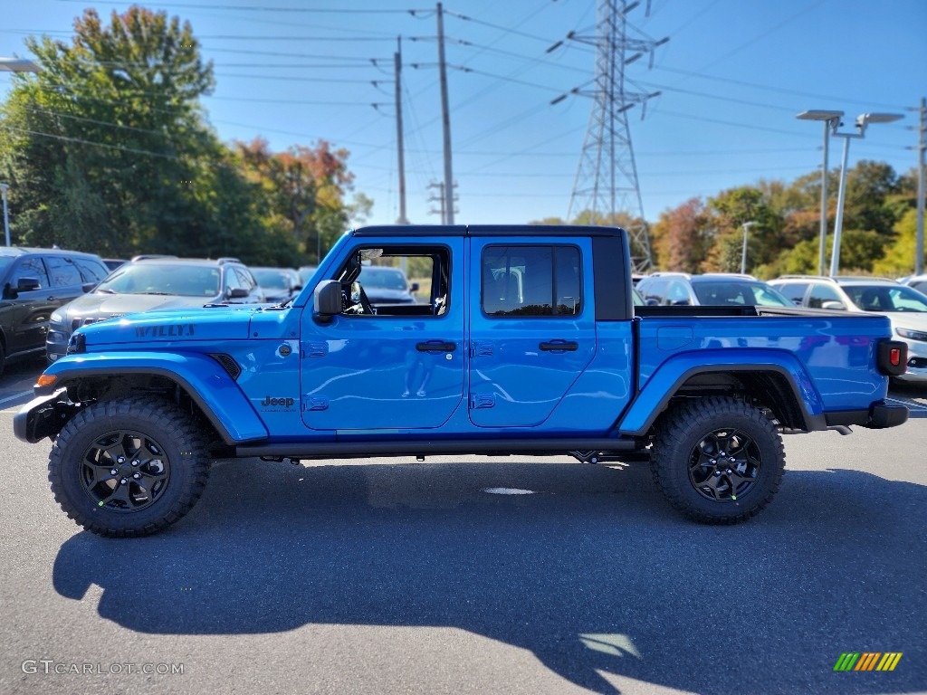 Hydro Blue Pearl 2023 Jeep Gladiator Willys 4x4 Exterior Photo #145007598