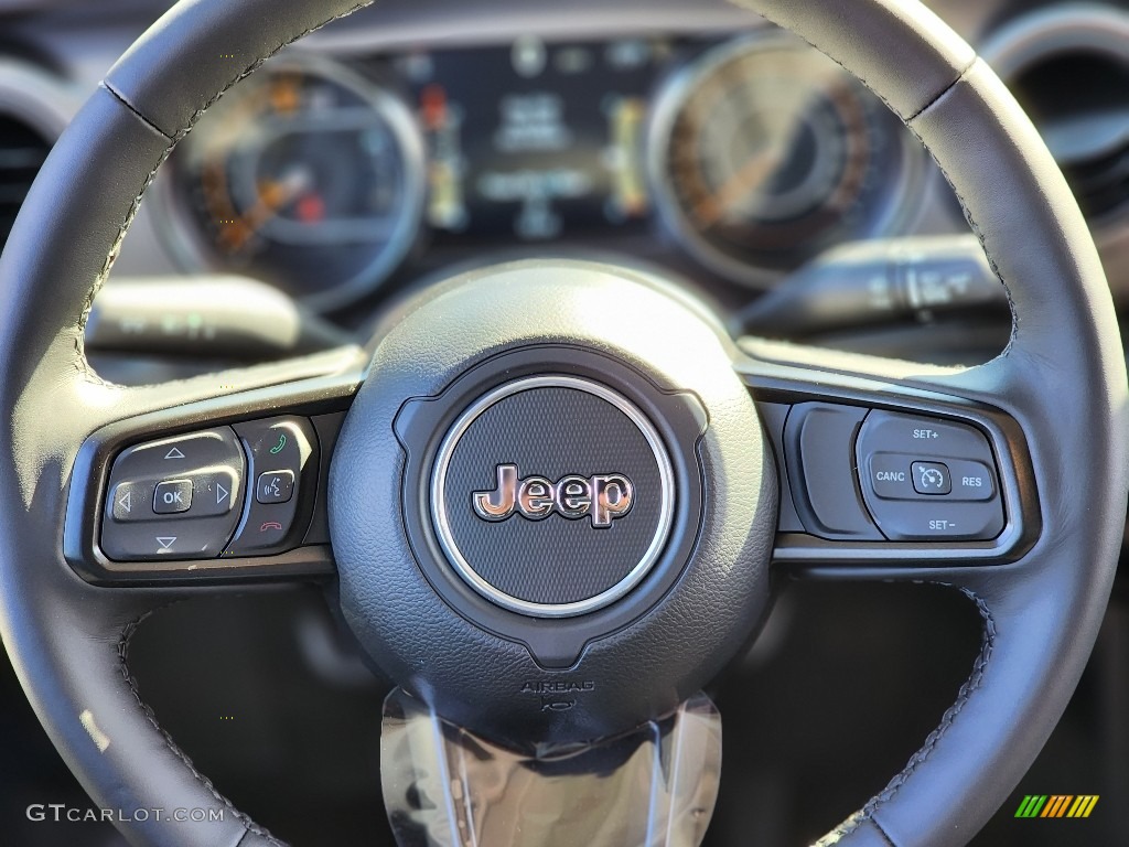 2023 Jeep Gladiator Willys 4x4 Black Steering Wheel Photo #145007733
