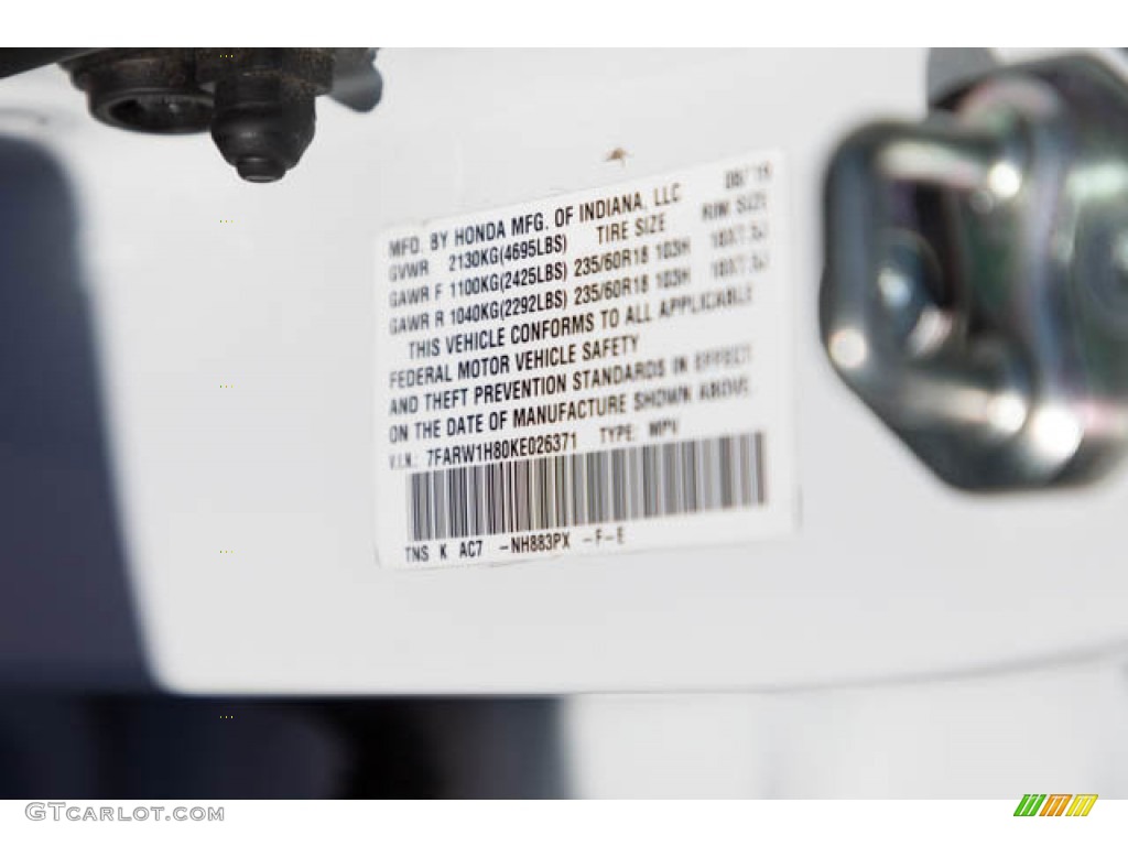 2019 CR-V EX-L - Platinum White Pearl / Ivory photo #38
