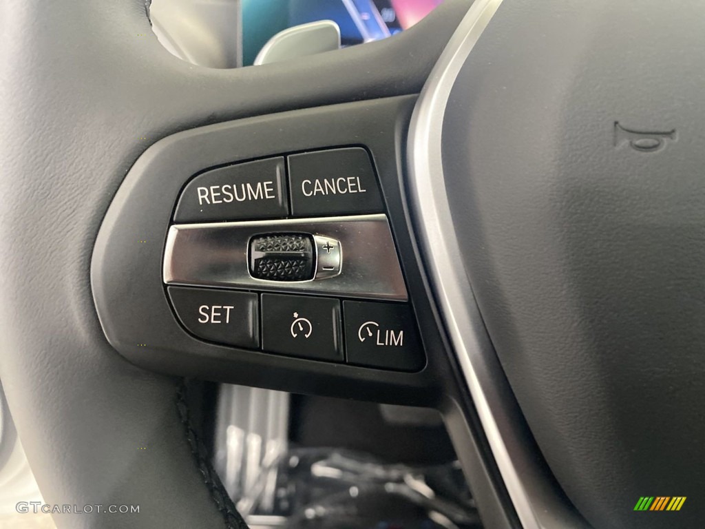 2023 BMW 3 Series 330e Sedan Black Steering Wheel Photo #145008349