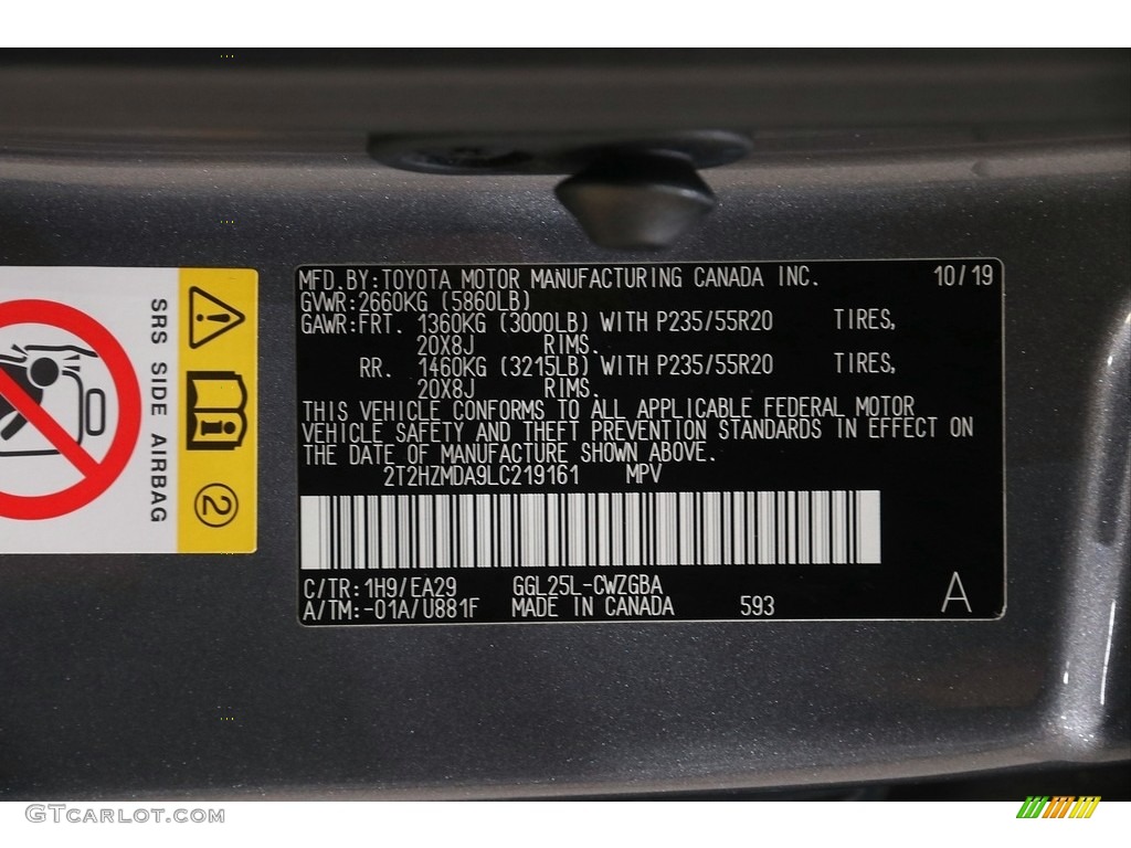 2020 RX 350 AWD - Nebula Gray Pearl / Black photo #25