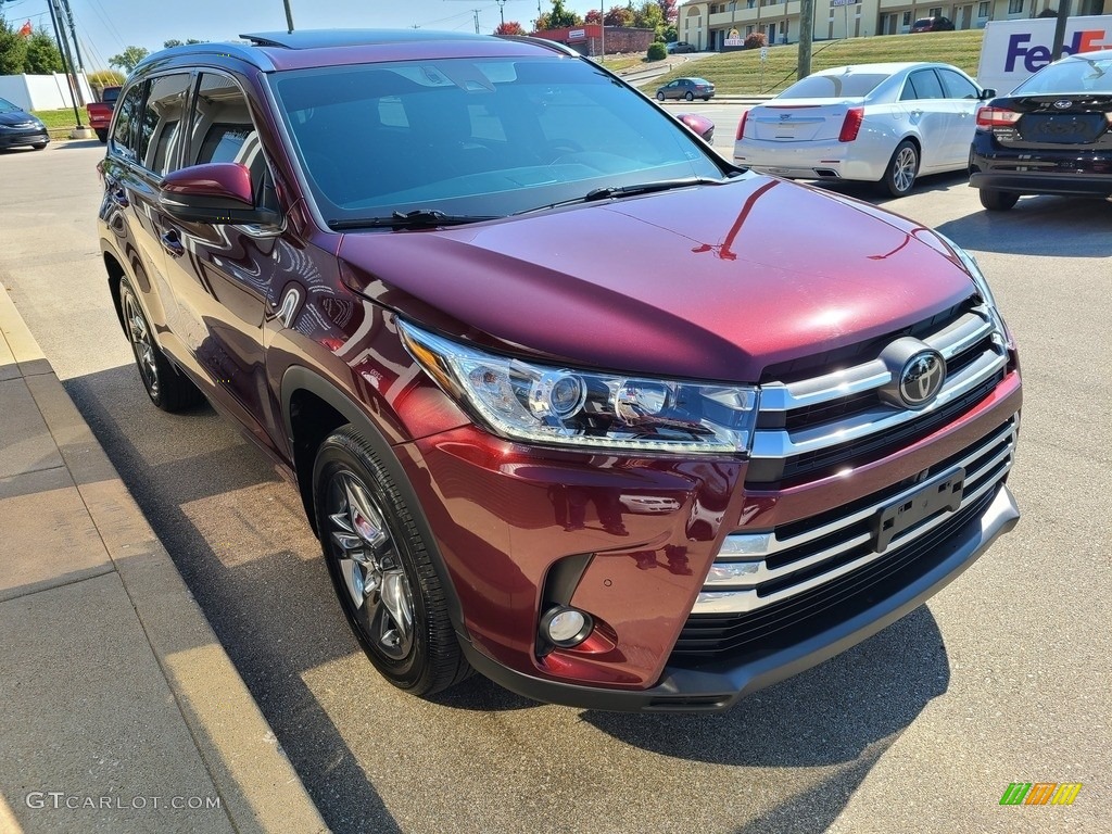 2018 Highlander Limited AWD - Ooh La La Rouge Mica / Black photo #63