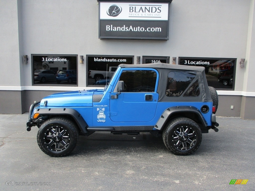 2002 Wrangler X 4x4 - Patriot Blue Pearl / Agate Black photo #1