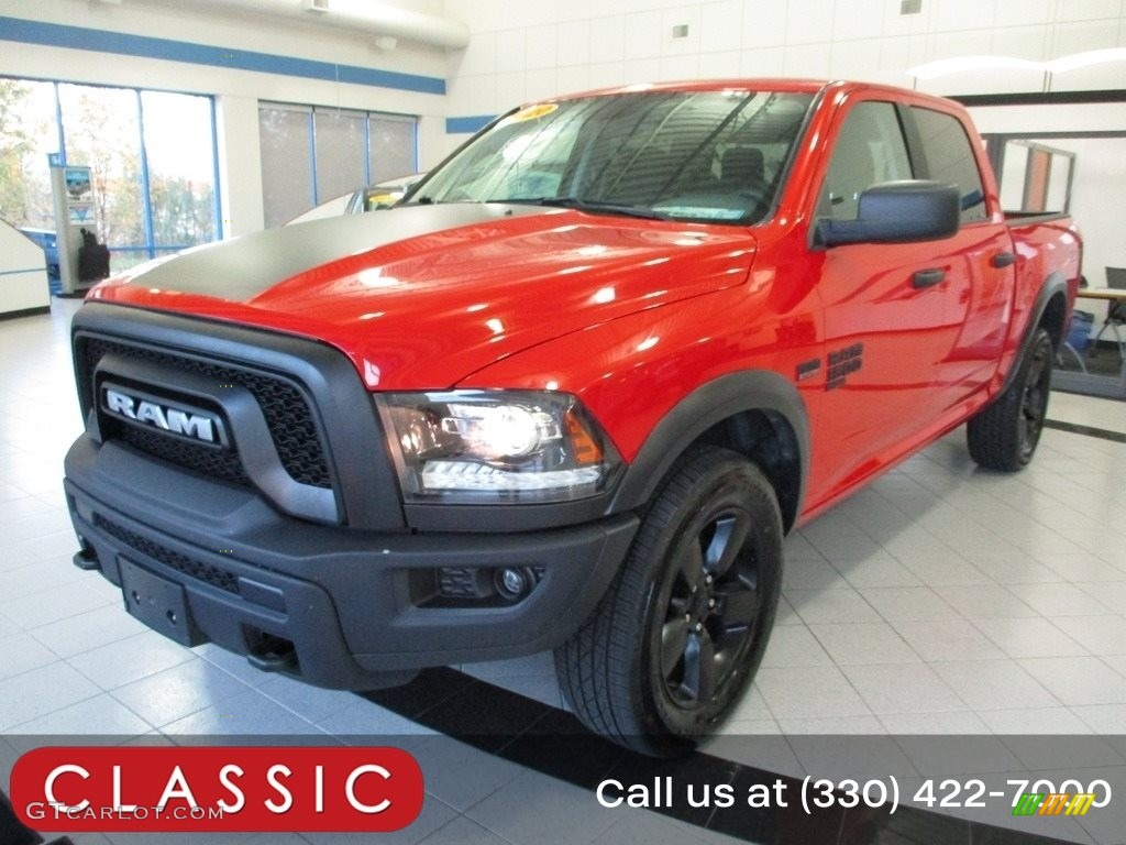 2020 1500 Classic Warlock Crew Cab 4x4 - Flame Red / Black/Diesel Gray photo #1