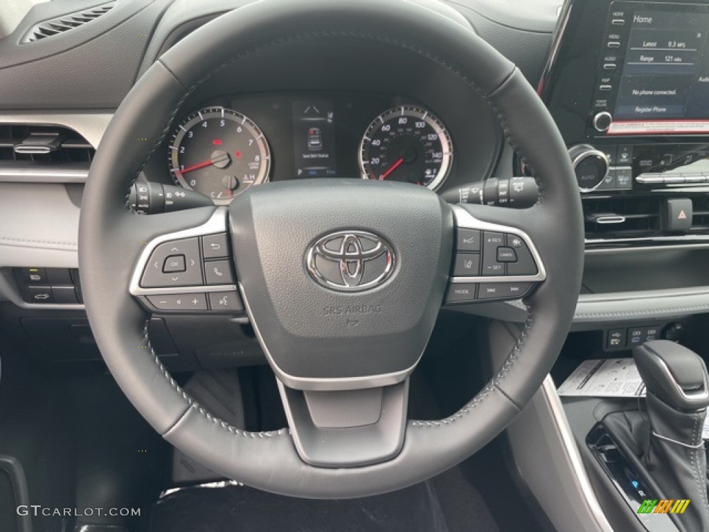 2022 Toyota Highlander LE AWD Graphite Steering Wheel Photo #145011658