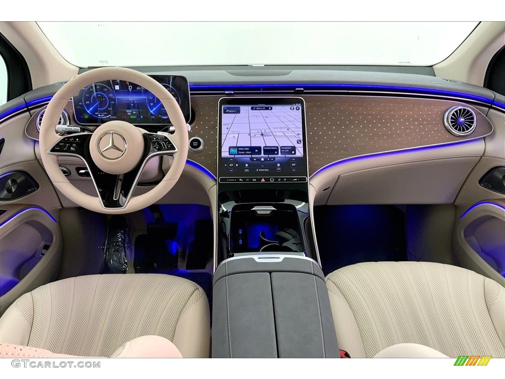 Macchiato Beige/Space Gray Interior 2023 Mercedes-Benz EQS 450+ SUV Photo #145014226