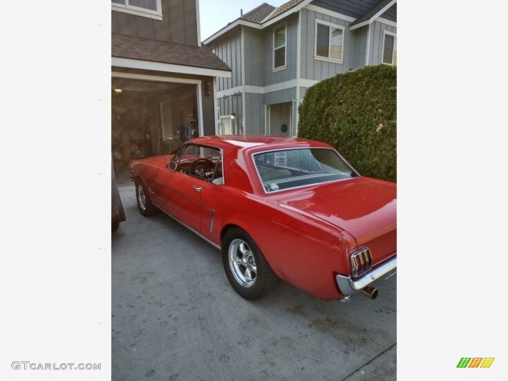 1965 Mustang Coupe - Rangoon Red / White photo #1