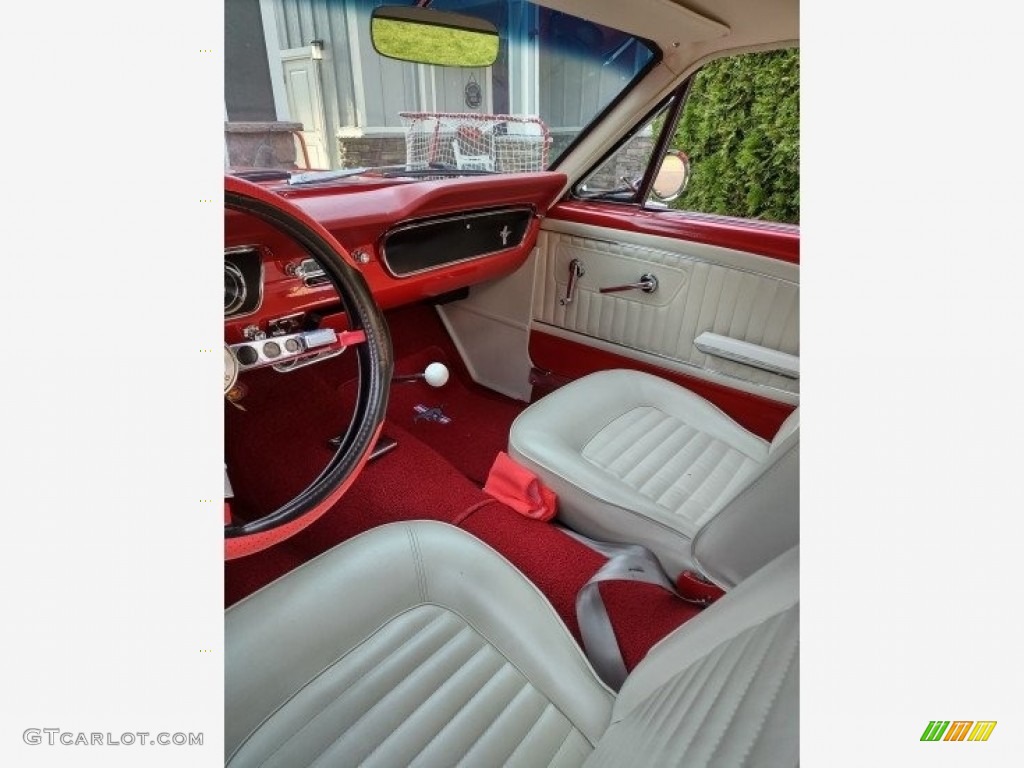 1965 Mustang Coupe - Rangoon Red / White photo #3