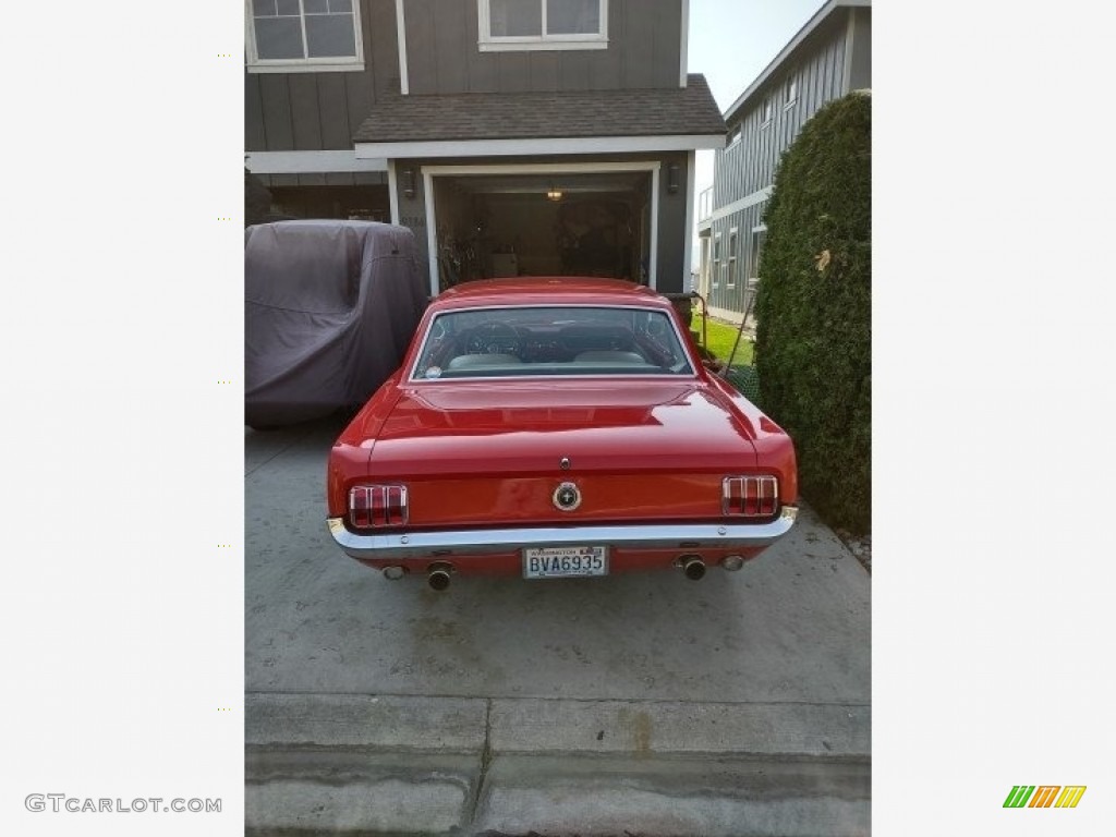 1965 Mustang Coupe - Rangoon Red / White photo #6