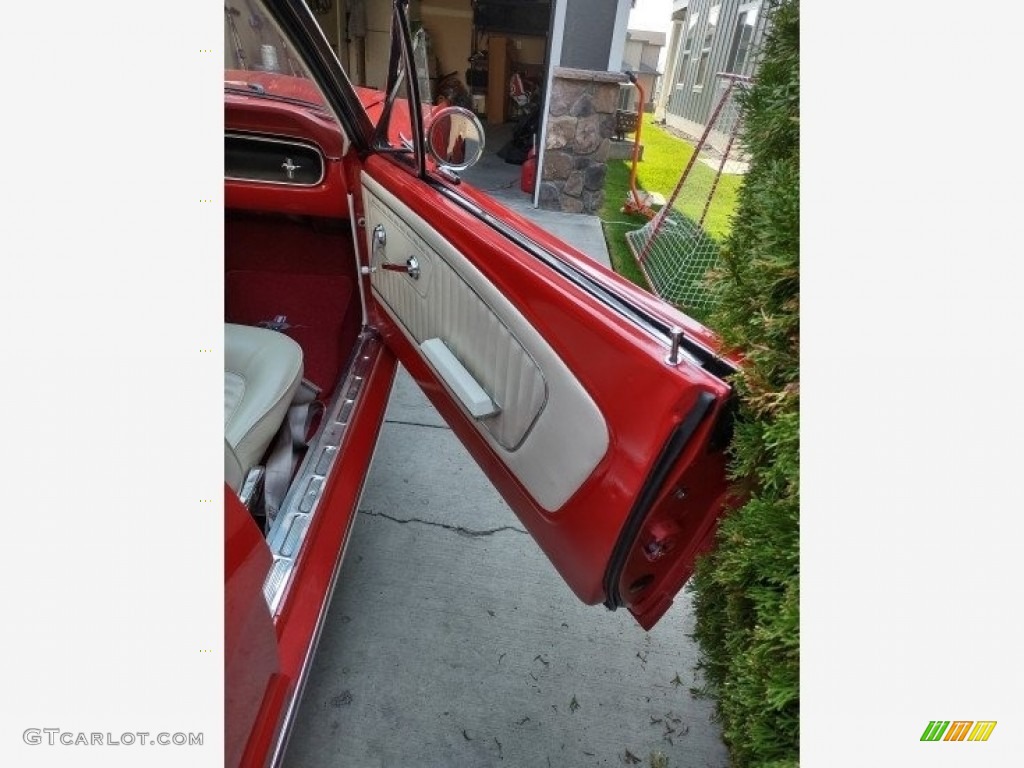 1965 Mustang Coupe - Rangoon Red / White photo #11