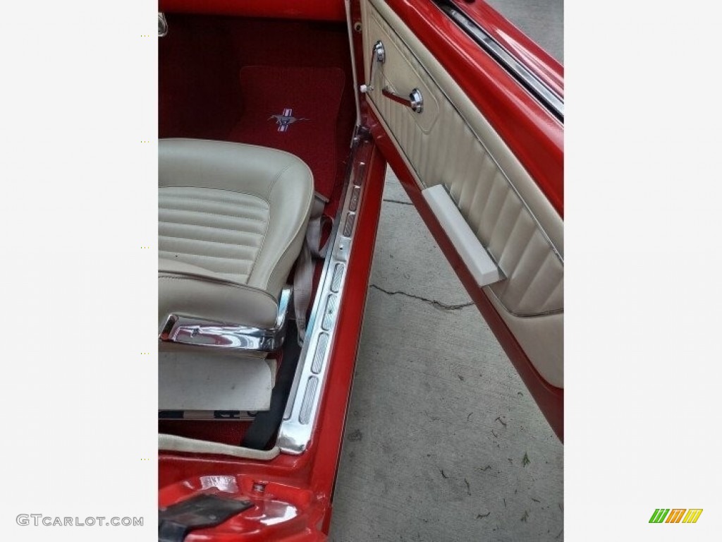 1965 Mustang Coupe - Rangoon Red / White photo #12