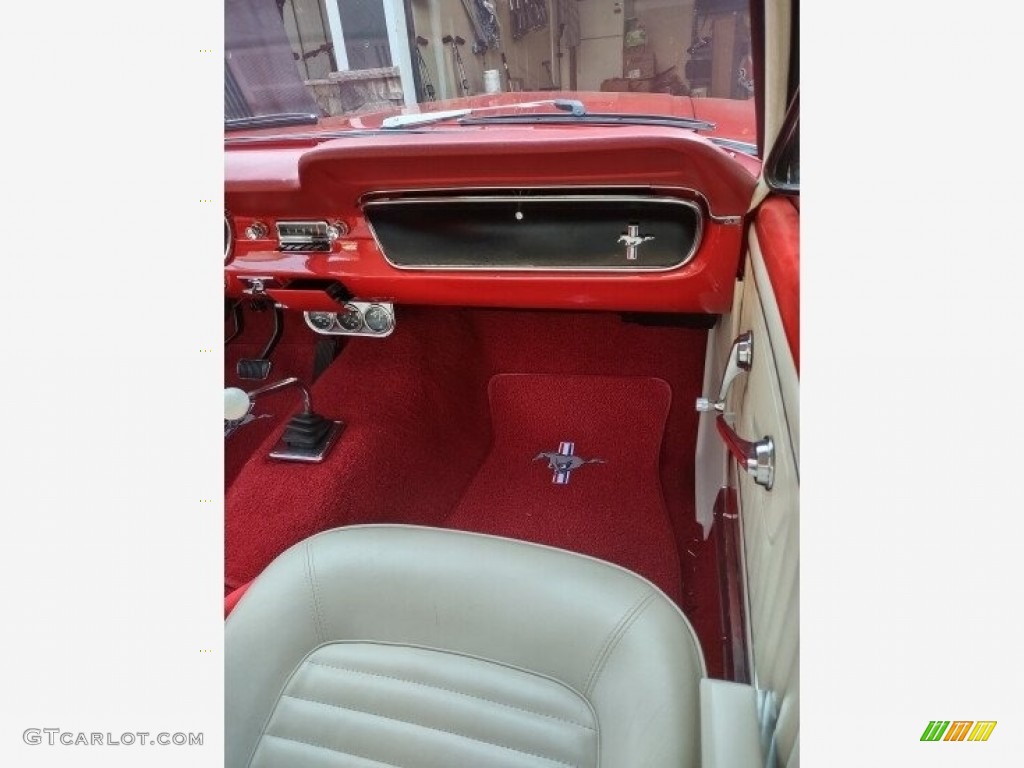 1965 Mustang Coupe - Rangoon Red / White photo #22
