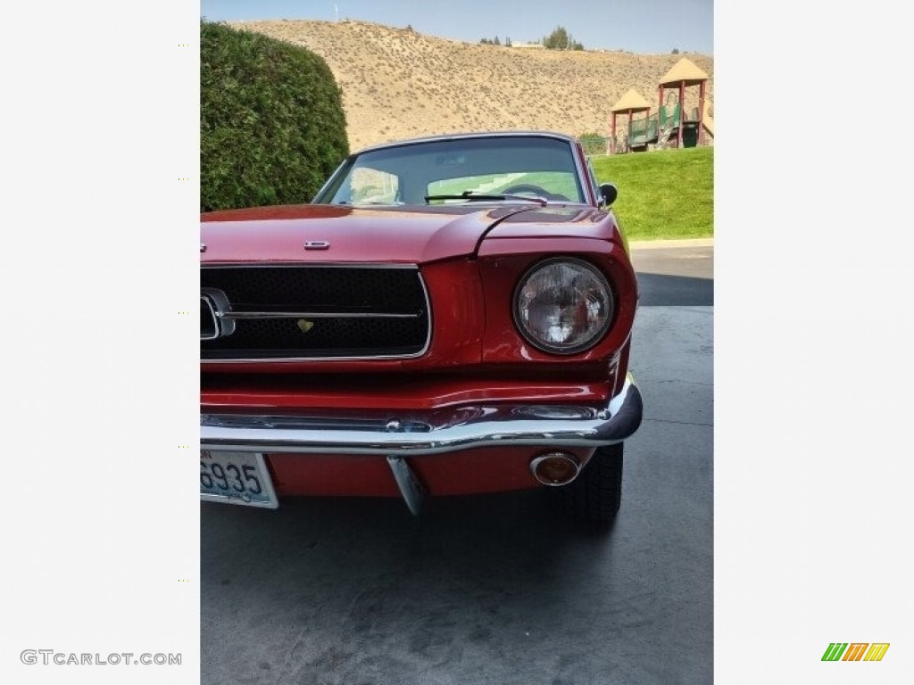 1965 Mustang Coupe - Rangoon Red / White photo #29