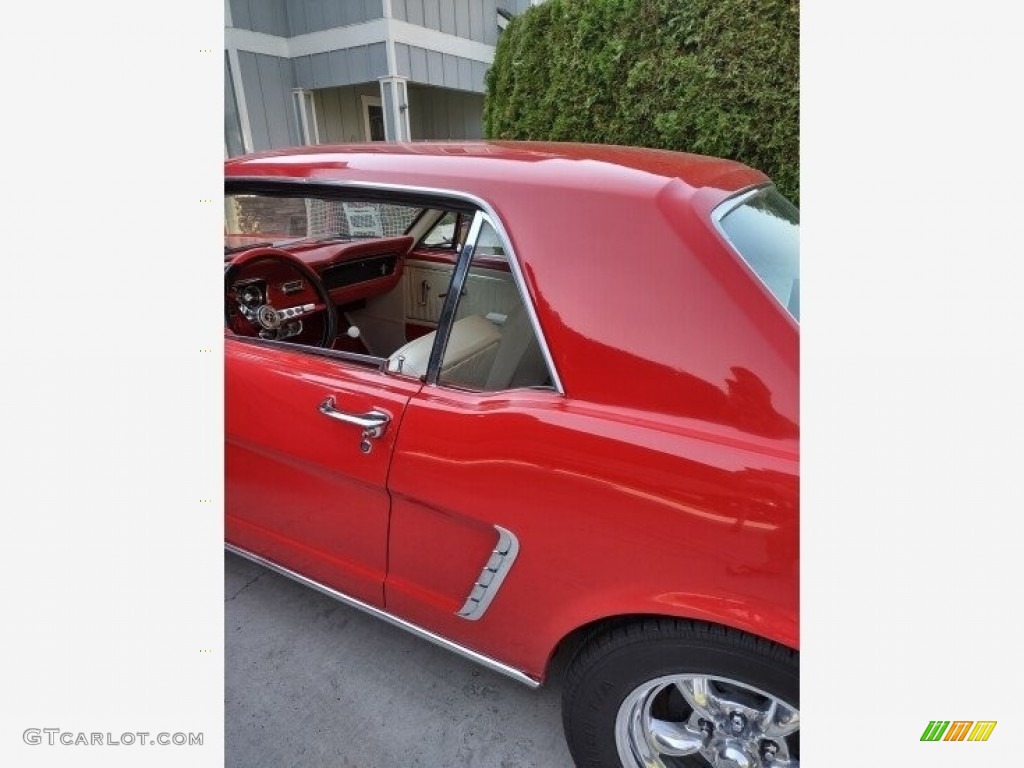 1965 Mustang Coupe - Rangoon Red / White photo #32