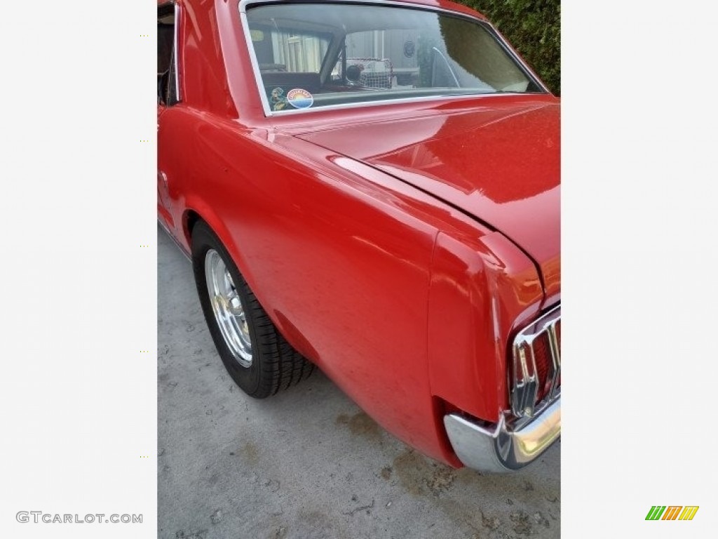 1965 Mustang Coupe - Rangoon Red / White photo #33