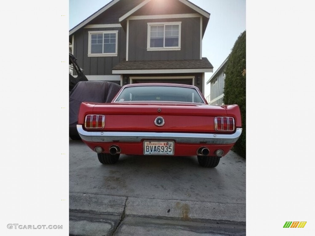 1965 Mustang Coupe - Rangoon Red / White photo #34