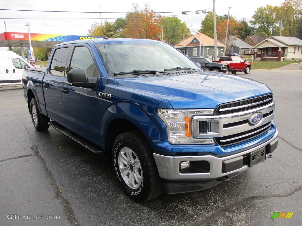 2018 F150 XLT SuperCrew 4x4 - Lightning Blue / Earth Gray photo #5