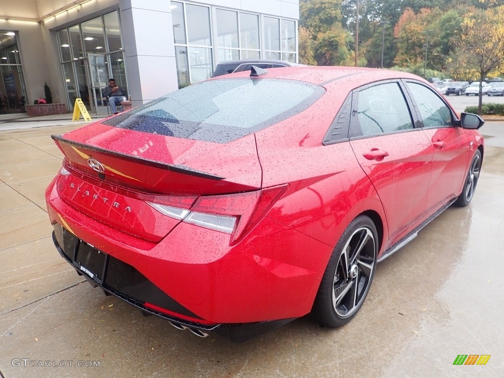 2023 Elantra N-Line - Scarlet Red Pearl / Black photo #2