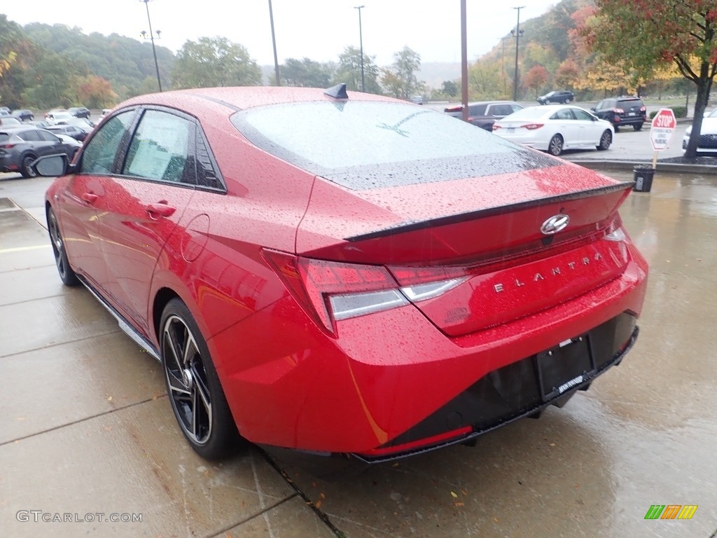 2023 Elantra N-Line - Scarlet Red Pearl / Black photo #4