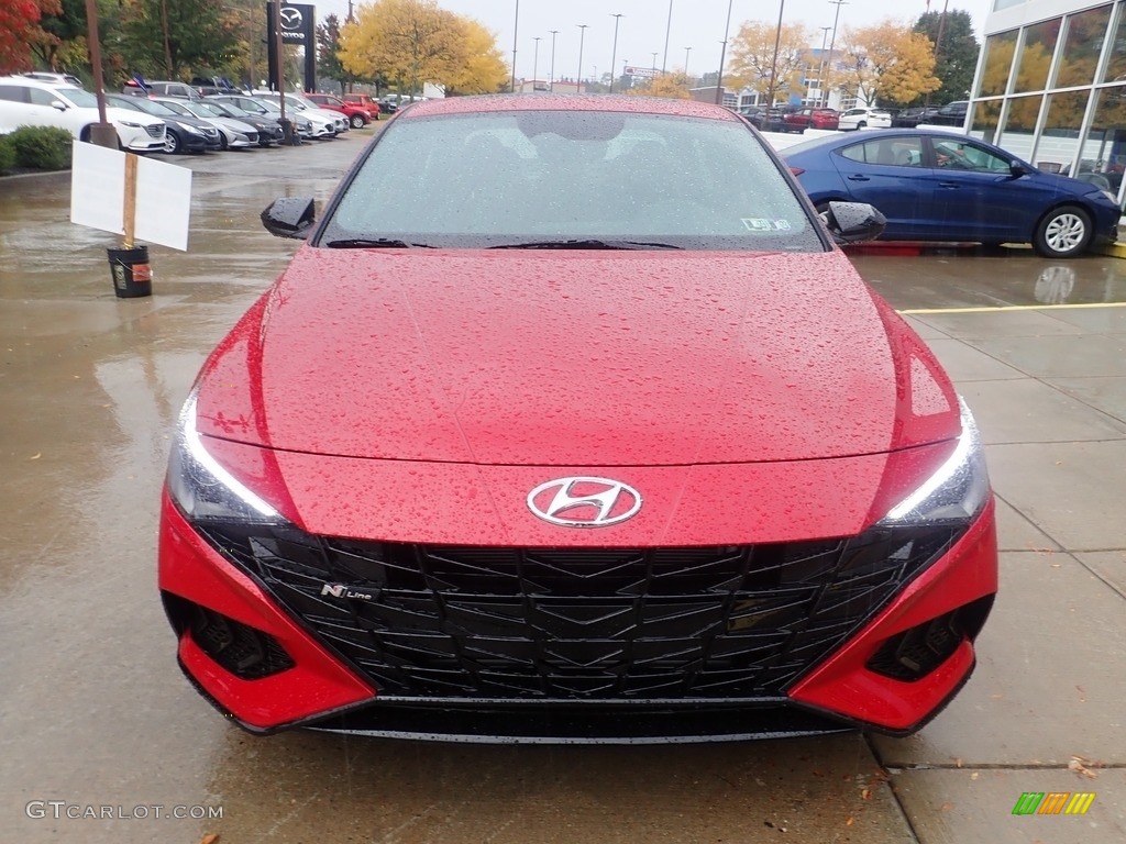 2023 Elantra N-Line - Scarlet Red Pearl / Black photo #7