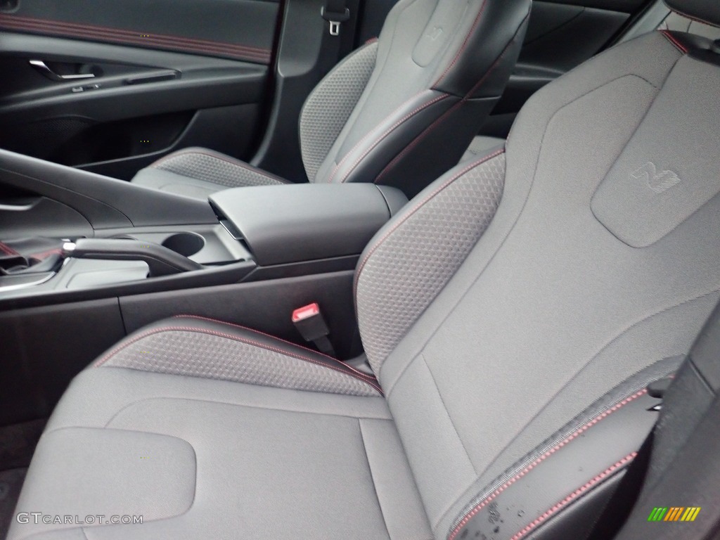 Black Interior 2023 Hyundai Elantra N-Line Photo #145017547