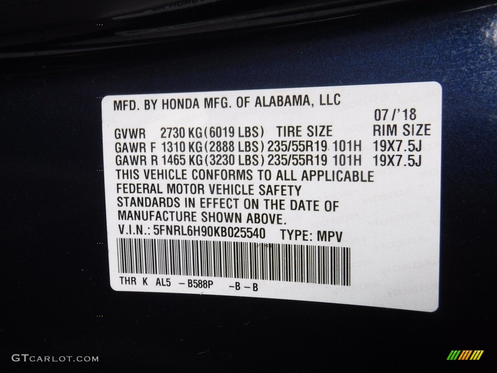 2019 Odyssey Elite - Obsidian Blue Pearl / Gray photo #42