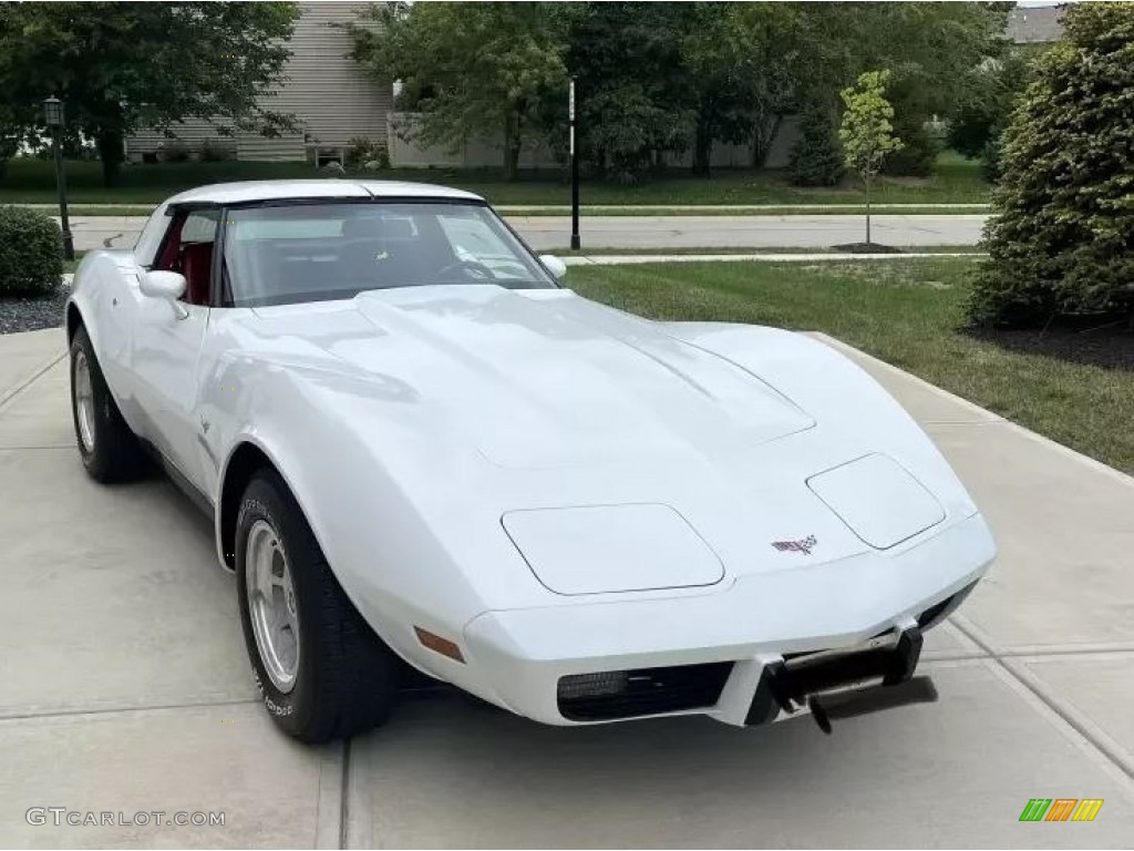 Classic White Chevrolet Corvette