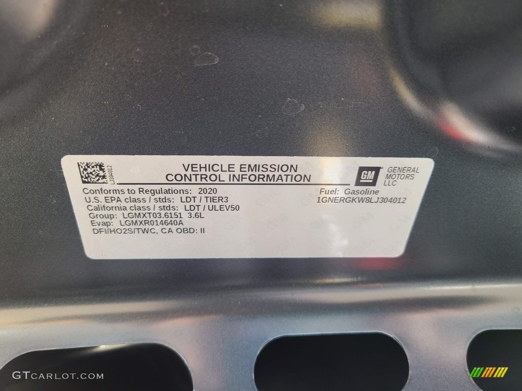 2020 Traverse LT - Graphite Metallic / Jet Black photo #53