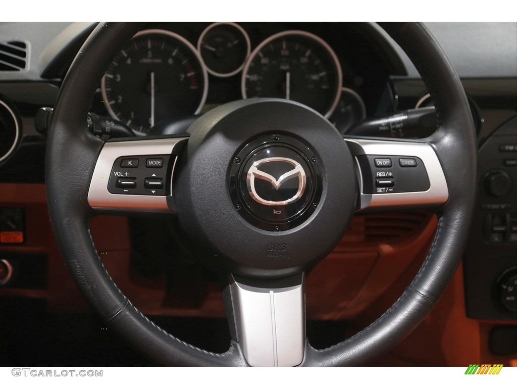 2007 Mazda MX-5 Miata Grand Touring Roadster Tan Steering Wheel Photo #145021195