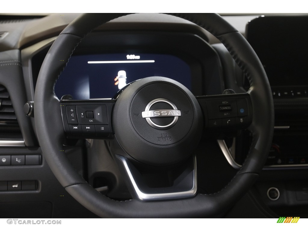 2022 Nissan Rogue Platinum AWD Charcoal Steering Wheel Photo #145021252