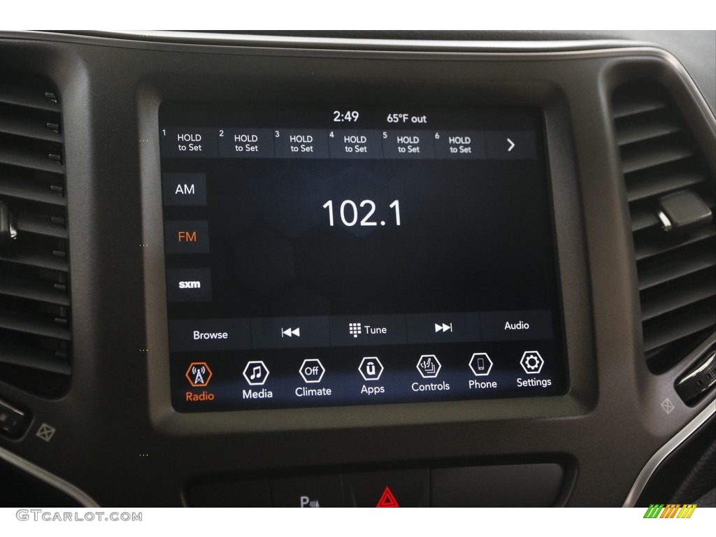 2020 Cherokee Trailhawk 4x4 - Hydro Blue Pearl / Black photo #10